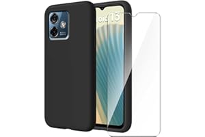 LYZXMY Hülle für Ulefone Note 16 Pro + Gehärteter Film Displayschutzfolie Schutzfolie - Schwarz Weich Silikon Schutzhülle Flexibel TPU Tasche Case für Ulefone Note 16 Pro (6.52")