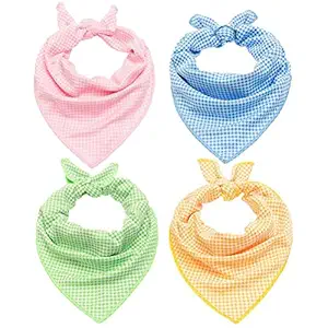 SCIROKKO Dog Instant Cooling Bandana - 4 Pack Chill Out Scarf Ice Towel Pet Wrap Kerchief Accessories for Dogs Cats in Summer