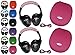Two Wireless 2 Channel Fold Flat Infrared Rear Entertainment System DVD Player IR Headphones For In Car Listening With Case and 3.5mm Auxiliary Cord RS.9758.00