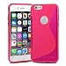 Premium Apple iPhone 6 Plus Case Cover Hot Pink Case Cover Silicone Gel S-Line Wave Design Case Cover For Apple iPhone 6 Plus Case Cover