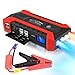 Produktbild QINUO Auto Starthilfe - 600A Peak 20000mAh, 12V Auto Battery Booster (bis zu 8.0L Gas, 5.0L-Dieselmotor), tragbares Netzteil mit intelligenten Jumper-Kabeln, Schnellladung, LCD-Bildschirm und Kompass