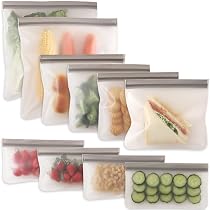GREENZLA Wiederverwendbare Gefrierbeutel – Auslaufsicher, BPA-frei, In Gallone/Groß/Klein (bis 27,9x26,9 Cm)