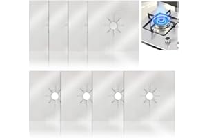 HUAHAO 8 Pcs Couvre-brûleur de Cuisinière à Gaz Tapis de Cuisinière à Gaz Couvre-cuisinière à Gaz Brûleur à Gaz Réutilisables Protection Gazinière pour Faciliter le Nettoyage de la Cuisine
