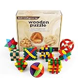 CONTENIDO RICO DEL JUEGO: Cada juguetes de madera rompecabezas es único, 9 diseños diferentes, 9 diversas clases de diversión.