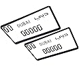 ETAVA - SHORT Car Number Plate Holder Frame for The DUBAI Emirates - 2 Piece Set Black.