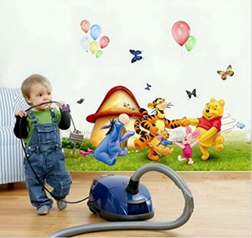 EOZY 1x Winnie The Pooh Wandtattoo Wandaufkleber Wandsticker Wandbilder Deko Zimmer Wand 50*70CM - 2