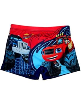 Blaze and the Monster Maschines Jungen Badeshort Badehose (104 (4 Jahre), Dunkelblau)