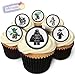 Produktbild 24 Essbare Kuchendekorationen: 6 Figuren inspiriert von "Star Wars" / 24 "Star Wars" Decorations