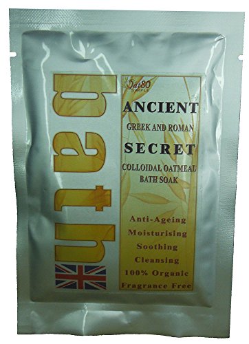 Colloidal Oatmeal Bath Soak Powder Organic, Anti Aging, Psoriasis, Eczema, Acne Treatment (1 Treatment Sachet) 18 grams