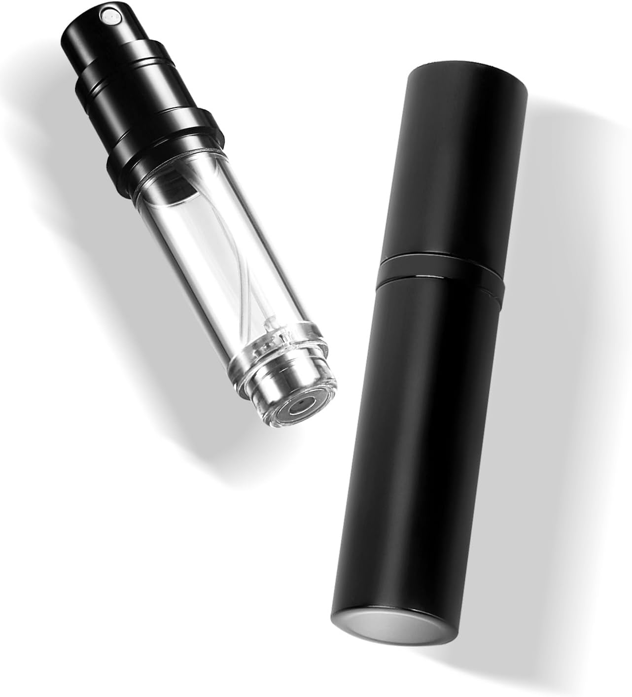 VVGAOGES Atomizador Perfume Recargable,Mini Spray de Perfume,Portátil Botella de Perfume,Botella Vacío Pulverizador para Viajes 5ml (Black)