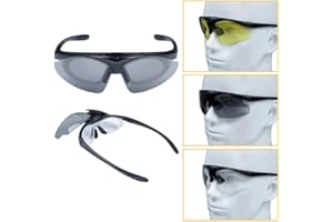 ARMERIAONLINE SINCE 1999 Occhiali da tiro a Volo poligono e da Caccia Softair Militari Protettivi Gialli balistici con Lenti Gialle Nere