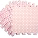 LittleTom Interlocking EVA Foam Mats | Puzzle Mat for Kids Play Area | Puzzle Playmat | Play Rug for children | Pink with Polka Dots