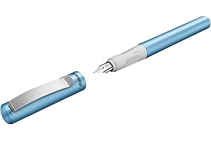 Pelikan Pióro wieczne Pina Colada na Naboje Atramentowe | Elegancki Design | Biuro Szkoła Studia Praca |do Podpisywania Dokumentów | Do pisania Kaligrafii | Gładkie pisanie | Niebieskie