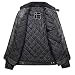 Winmate Mens Leather Black Vintage Look Biker Style PU Leather Jackets Black L Size