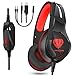 Produktbild Dxnbikt Gaming Headset für Xbox One PC PS4 Mac Noise Isolation Gaming Kopfhörer mit Mikrofon (Rot)