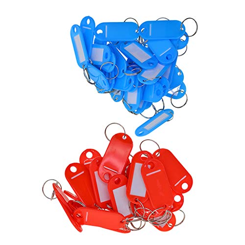 Preisvergleich Produktbild IPOTCH 100x Schlüsselring Schlüssel Schild Schilder Anhänger Namensschild