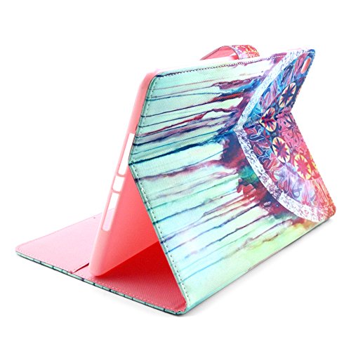 iPad Air Hülle, Deenor Painted Campanula Pattern PU Leder Abdeckung Stand Flip Schutzhülle Hülle für Apple iPad Air iPad 5. (Painted Campanula) - 4