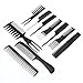 Foxpic Pro 10pcs Anti-static Hair Comb Set Salon Hairdresser Barber Styling Tool Black