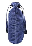 Damen Jeans Canvas Leinwand Umhängetasche Messenger Bag Handtasche Schultertasche Tasche Löcher Muster Hellblau & Dunkelblau - 4