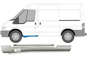 EASYPARTS Door Full Sill Repair Panel Replacement Part suitable for Ford Transit 2000-2013 All models/Unpainted hq steel/Left side (UK Passenger side/nearside/N/S) / Fix the rust on your car!
