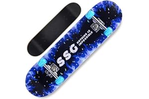 DDMINE Complet Skateboard 31 Pouces,7 Couches de Bois D'érable, Skateboard Complet Pré-Assemblé, Planche Skateboard Longboards avec Roulement ABEC-7 pour Ado Adultes