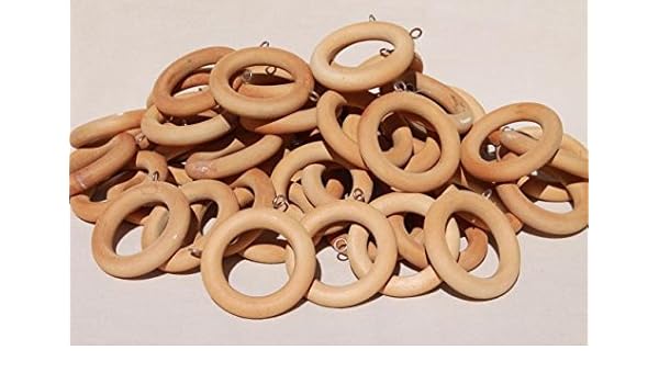 Buy Wooden Curtain Rings Rings Yellow Nagina Exports Set Of 30