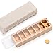 Produktbild UCTOP STORE Wood Wöchentliches Pill Box Pro Organizer System für Medikamentenergänzungen und Vitamine Sie können die gewünschte Pille erhalten und können auch als Schmuckschatulle verwendet werden