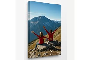 Personalised Canvas Photo Canvas Custom Birthday Gifts Picture Frame Print Wall Art Gifts For Women A1 A2 A3 A4 (31x21cm (12x