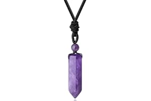 XIANNVXI Healing Crystal Necklace for Men Women Crystal Pendant Necklace Natural Stone Gemstone Pendant Reiki Jewellery