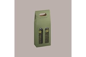 Lucgel Scatola Astuccio Porta 2 Bottiglie Olio o Liquore da 0,5 Grafica Linea Verde 130x65H335mm - 10 pezzi -