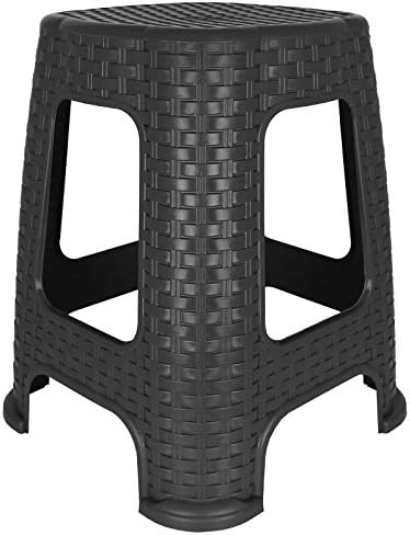 Stool Rattan -Badhocker Stool Chair Colour: Silver