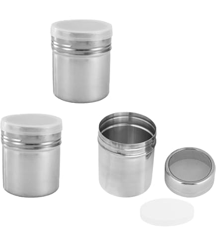 Shaker Per Zucchero A Vel&ograve; In Acciaio Inox - Spolverino Per Cacao, Sale E Spezie