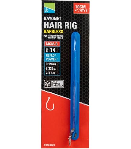 Preston KKH-B Banded Hair Rig 6 Inch - Barbless