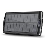 Solar Ladegerät, vivostar 20000 mAh Portable Power Bank externe Backup Akku Pack Dual-Ausgang USB (2.1 A) Solar Panel Ladegerät mit LED-Licht für iPhone, Samsung Galaxy, iPad, GoPro Kamera, GPS und mehr