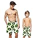 Produktbild JKLEUTRW Herren Beachshorts Männer Hawaii Print Drawstring Training Shorts Essential Slim Fit Bequemes Schwimmhose Wettkampf Wasserwiderstand Funky Schwimmshorts Sporthose