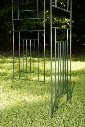 CLP Rankbogen Rosenbogen Pavillon, rund Durchmesser Ø 160 cm, Höhe 260 cm, Rankhilfe Eisen pulverbeschichtet grün - 4