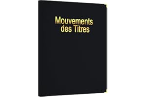 Registre Classeur ACTIONNAIRES Mouvements des Titres - Registre légal avec Recharge 50 feuillets - UTTSCHEID