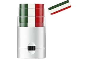 NHQZ 2 Stück Gesichtsschminke Oder Face Paint,Italien deko,3 Farben Flagge Gesichtsfarbe,Schminkstift, Fanartikel Italien Schminke, für Fußballpartys und Deko zur Europameisterschaft