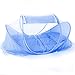 Produktbild ASIV Reisen Babybett Babyreisebett mit Matratze, Moskitonetz, Kissen, Musik-box und Mesh-Tasche, 108 x 65 x 52 cm, blau