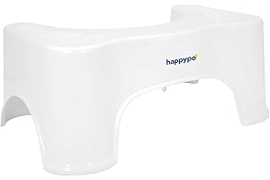 HappyPo l'Originale Sgabello Bagno Conosciuto dalla TV | Panchetto Bagno per un Sollievo Delicato e più Rapido | Rialzo WC per Bambini e Adulti per Posizione di Seduta Raccomandata dai Professionisti