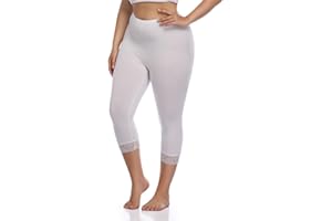 North Bund Damen Capri 3/4 Leggings High Waist Leggins Blickdicht Sporthose Sexy Bauchweg Gymnastikhose Übergröße Mit Spitze Sommer Für Yoga Gym Freizeit