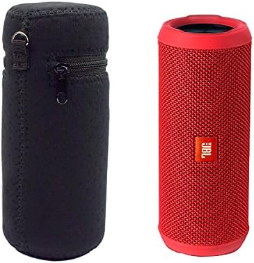 Water Resistant Soft Lycra Slim Travel Flip Zipper Sleeve Protective Bag Pouch Box Portable Case Cover for JBL Series Wireless Bluetooth Speaker (JBL Flip 3 Black)