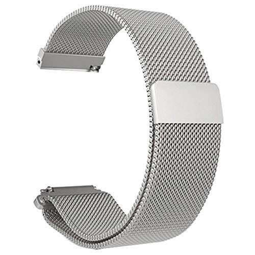 Preisvergleich Produktbild Huihuiya Edelstahlarmband Uhrenarmband für Xiaomi Amazfit Bip Youth Watchsilver