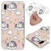 Produktbild Edauto Huawei P20 Lite Hülle Case Handyhülle Durchsichtige Stoßfest Schutzhülle Tasche Handytasche Handyschale TPU Silikon Rückhülle Schale Anti-Shock Backcover Etui Schlafendes Einhorn