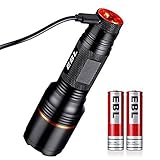 EBL Torche Lampe de Poche LED USB Rechargeable Ultra Puissante Rapide 1000LM 5 M