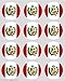 Produktbild 12 Peruanisch Peru Flagge Reispapier Fairy / Törtchen 40mm Toppers Vorgestanzt Dekoration