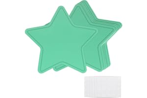 sourcing map 100 Pcs Star Cutouts, 3.3 x 3.5 Inch Star Shaped Paper Cards for DIY Projects, Cyan