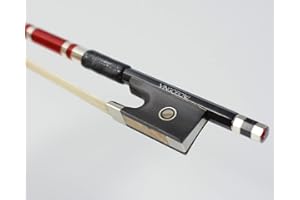 Nuovo modello! Arco per violino in fibra di carbonio, design unico con cristallo Vingobow (4/4, arco naturale per violino di cavallo)