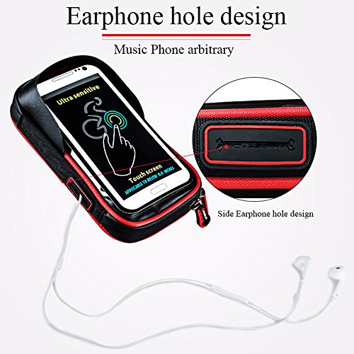 wheelup Fahrradhalterung Halter Lenkradhalterung Bike Holder mit wasserdichter Schutzhülle Tasche Universal für Smartphones, Handy, Navi, GPS ! Halterung 360 Grad drehbar / Handyhalterung für 6 Zoll iPhone 6 7 Plus 6s 7s Plus, Samsung Galaxy S8 S6 S6 S5 S4 Sony Xperia Z3 Z4 Z5 OnePlus 3 ZTE Axon 7 LG G5 G6 G4 Honor 8 - 4