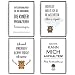 Produktbild ALEMARG® Kunstdruck Poster Set | 4X Premium Vintage Fine Art Deko Print Plakat, DIN A4 Bild Geschenk Bundle (Set Childrens Dream)